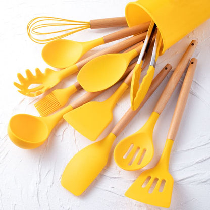 12-Piece Silicone Kitchen Utensil Set — Heat Resistant BPA Free 13