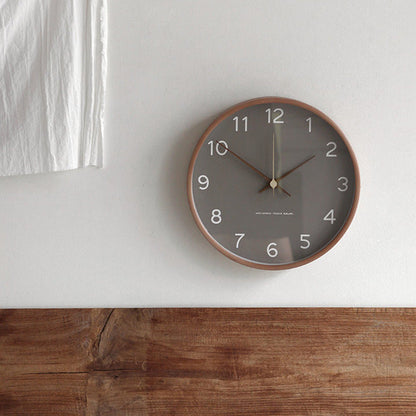 Rustic Wooden Wall Clock — Silent Analog 25cm Natural Wood 7