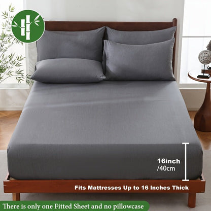 Bamboo Fiber Fitted Sheet – Cool & Breathable Bed Linen 11