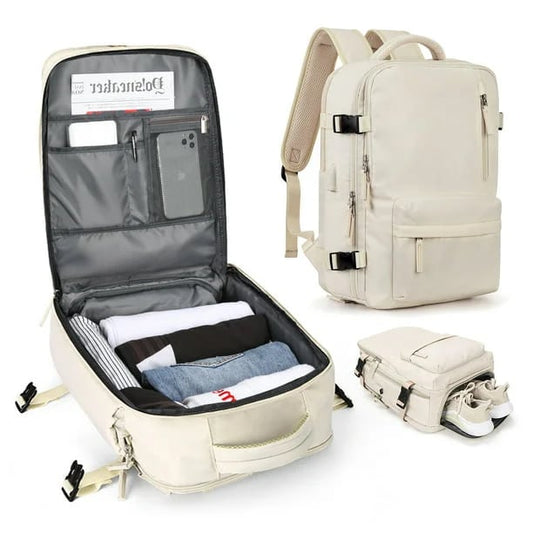 Zaino da Viaggio Donna 35L Impermeabile Multifunzione con USB