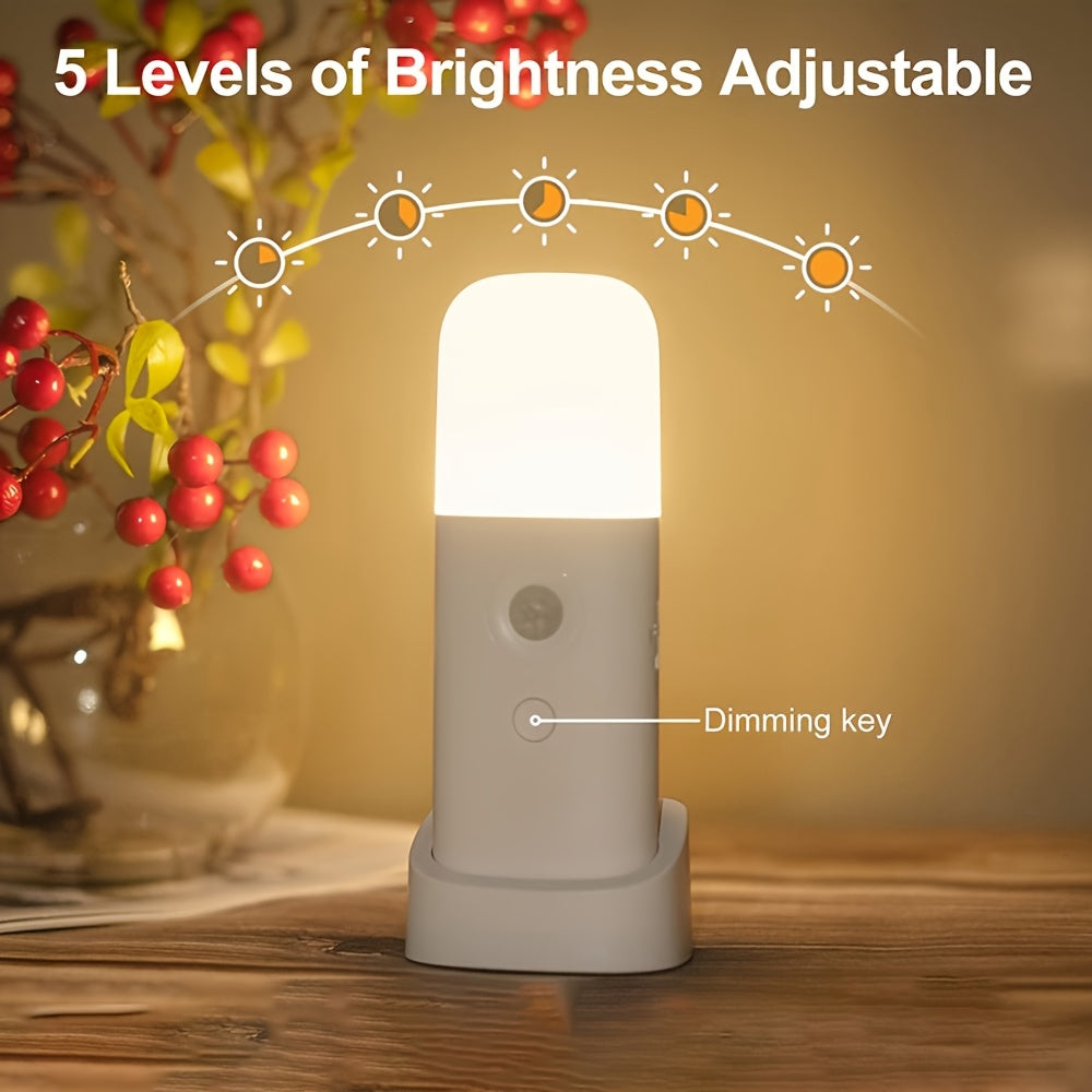 LED Night Light with Motion Sensor — USB Rechargeable 2000mAh 6