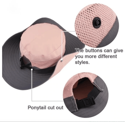 Cappello da Sole Pieghevole UV Protezione Tesa Larga