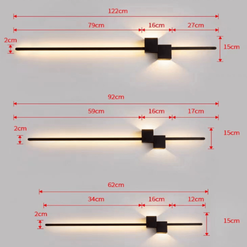 Linear LED Wall Light — Minimalist Indirect Lighting Modern 10