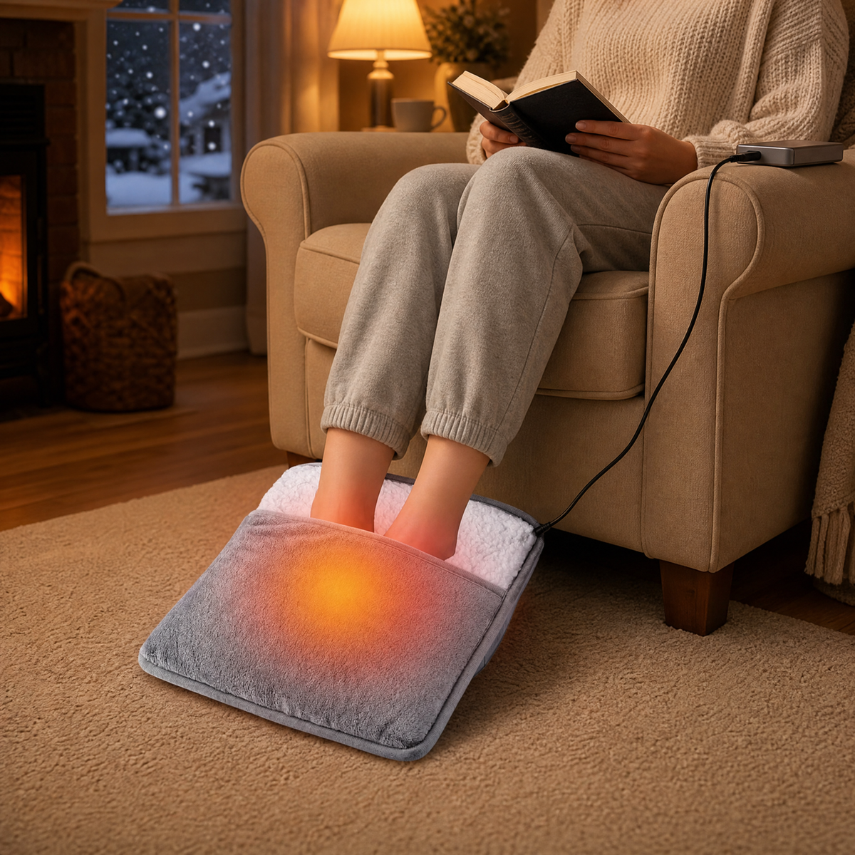 USB Electric Foot Warmer Bag — 50–60°C Heating One Size Fits All 2