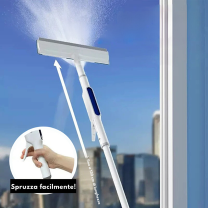 Elektrische Ruitenwisser 3 in 1 met Telescopische Handgreep en Geïntegreerde Spray