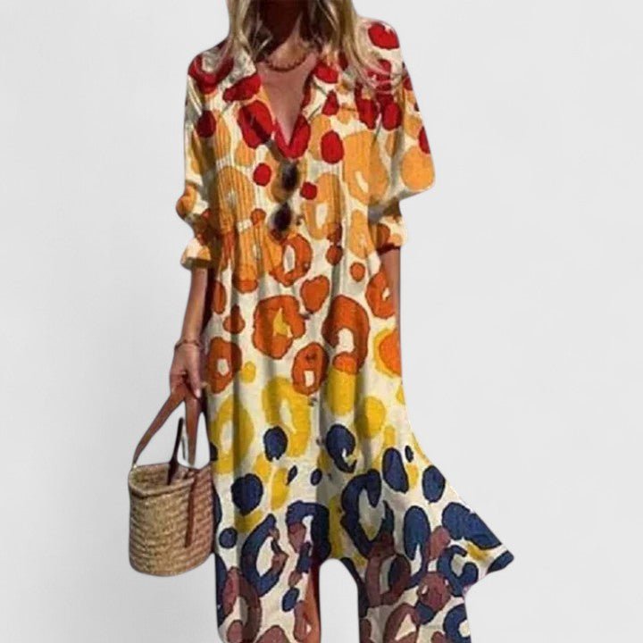 Vestito Boho Elegante da Donna Fantasia Colorata