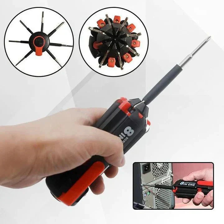 8-in-1 Multifunctional Screwdriver with Built-in LED Light 2