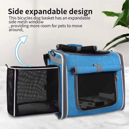 Bike Basket for Pets — Expandable Front Carrier for Dogs & Cats 2