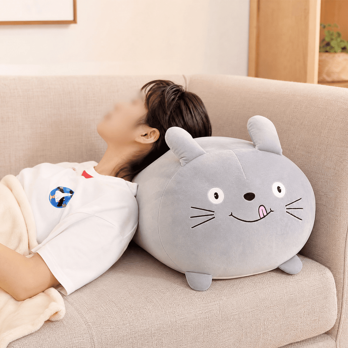 Kawaii Animal Plush Pillow — Soft Stuffed Toy Cat Panda 18-28 cm 4