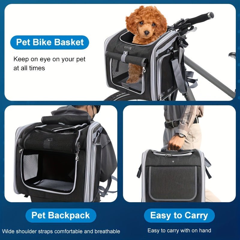 Bike Basket for Pets — Expandable Front Carrier for Dogs & Cats 6