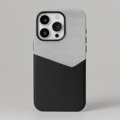 Cover iPhone in Pelle Vero con Porta Carte e MagSafe