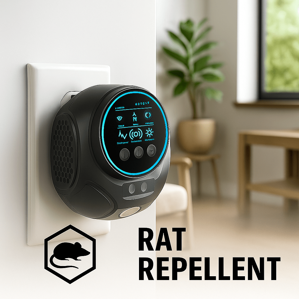 Repellente Ultrasonico a Spina per Topi e Ratti — 3200 m²