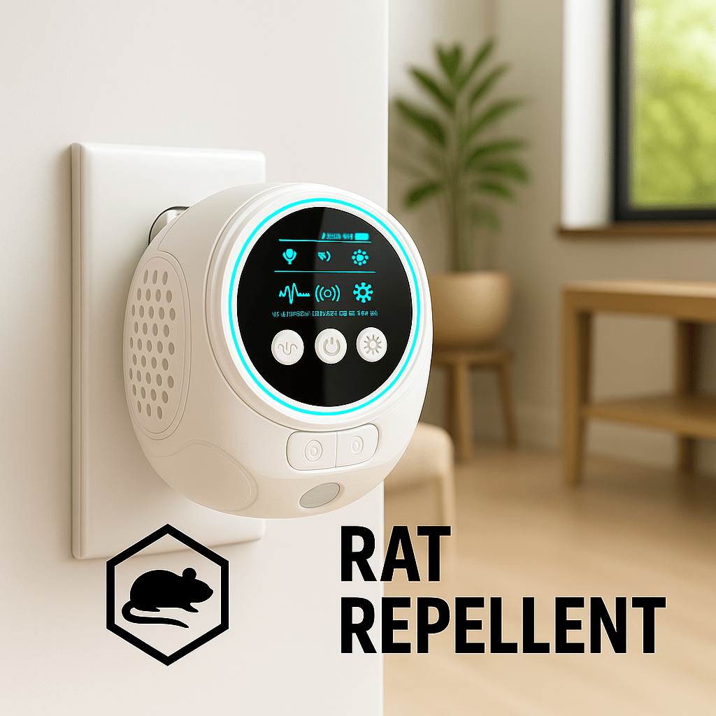 Repellente Ultrasonico a Spina per Topi e Ratti — 3200 m²