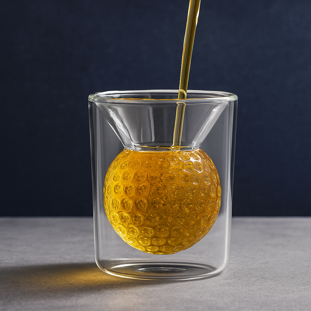 Bicchierini da Shot Golf Ball - Doppia Parete in Borosilicato