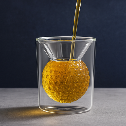 Bicchierini da Shot Golf Ball - Doppia Parete in Borosilicato