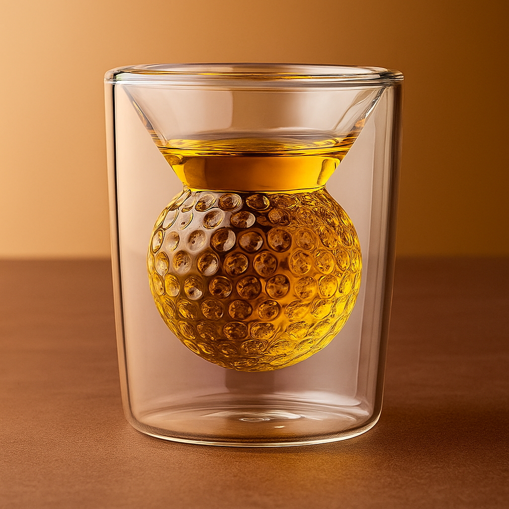 Bicchierini da Shot Golf Ball - Doppia Parete in Borosilicato