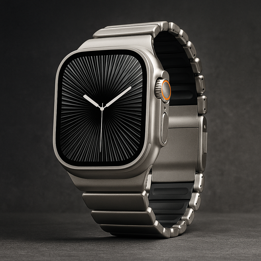 Aurex Titanium Band per Apple Watch con Chiusura Magnetica