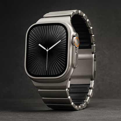 Aurex Titanium Band per Apple Watch con Chiusura Magnetica