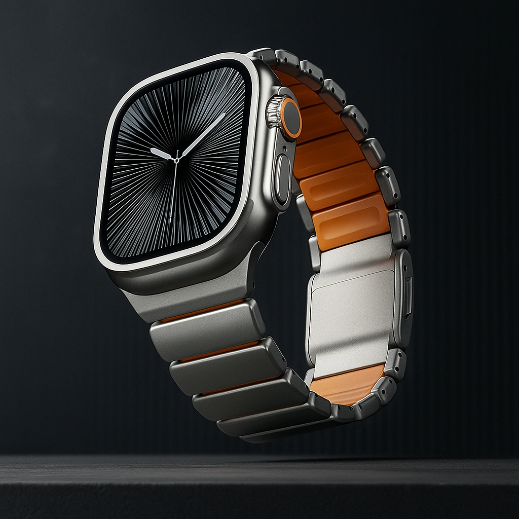 Aurex Titanium Band per Apple Watch con Chiusura Magnetica