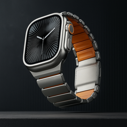 Aurex Titanium Band per Apple Watch con Chiusura Magnetica