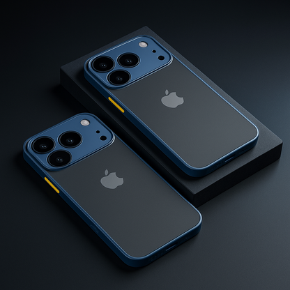 Cover iPhone 17 Opaca con Cornice in Alluminio e Protezione Ibrida