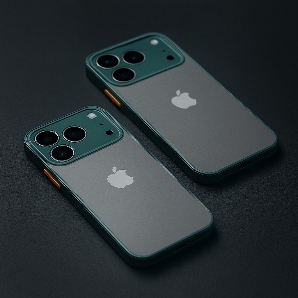 Cover iPhone 17 Opaca con Cornice in Alluminio e Protezione Ibrida