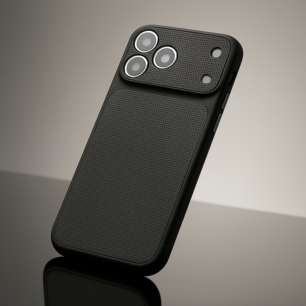 Cover iPhone in Pelle Ibrida con MagSafe e Protezione Obiettivo
