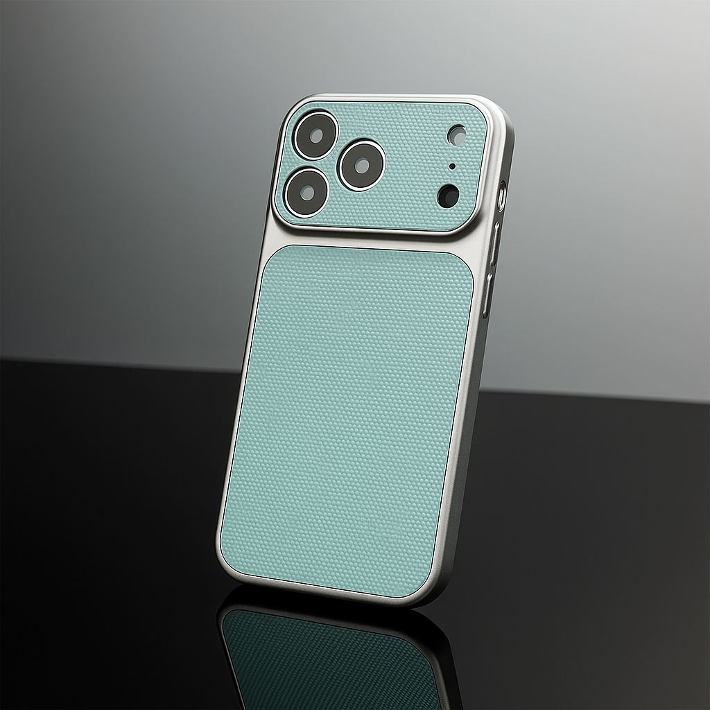 Cover iPhone in Pelle Ibrida con MagSafe e Protezione Obiettivo