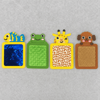 Animal Sensory Texture Mats for Kids — 8-Piece Set CE Certified 4