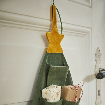 Handwoven Cotton Advent Calendar Tree Shape — 24 Pockets 3