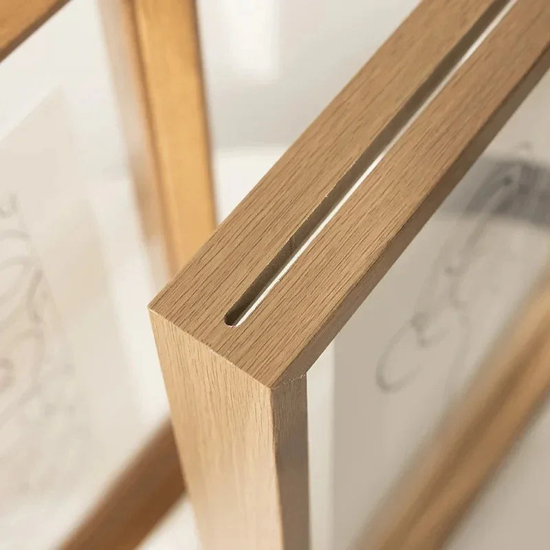 Floating Wood Picture Frame with Clear Acrylic Panels for Art 5