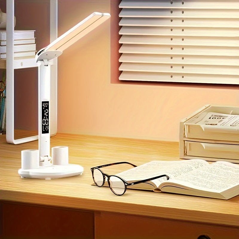 Adjustable LED Desk Lamp with Digital Display and USB Port 3