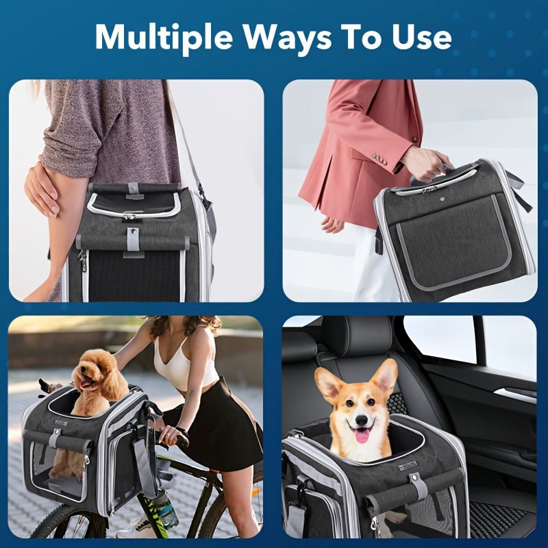 Bike Basket for Pets — Expandable Front Carrier for Dogs & Cats 11