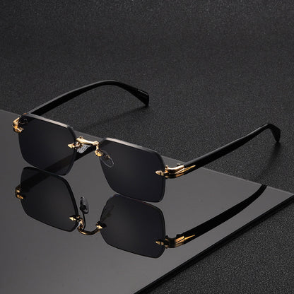 Rimless Square Glasses for Men — Lightweight Minimal Design 4