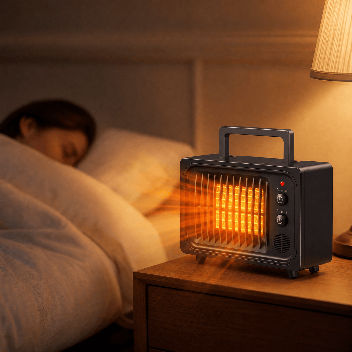 Mini Ceramic Desktop Heater 600W with Remote Control — PTC 4