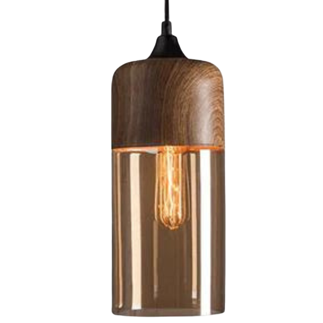 Scandinavian Wooden Pendant Light — Warm Nordic Glow E27 4