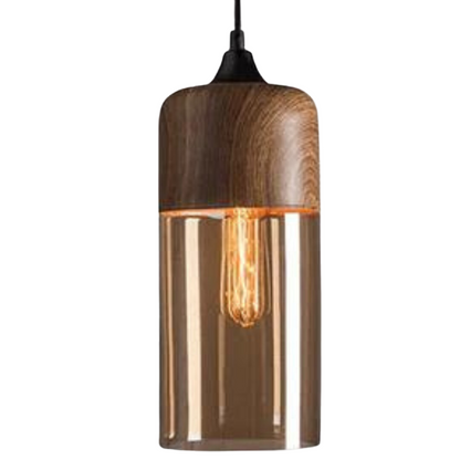 Scandinavian Wooden Pendant Light — Warm Nordic Glow E27 4