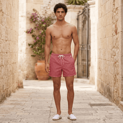 Costume da Bagno Uomo Quick Dry Design a Righe