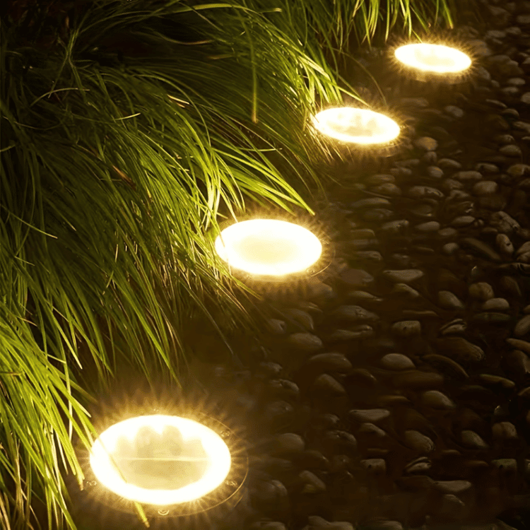 Lumières Solaires de Jardin en Acier Inoxydable - Illuminez Votre Espace Extérieur