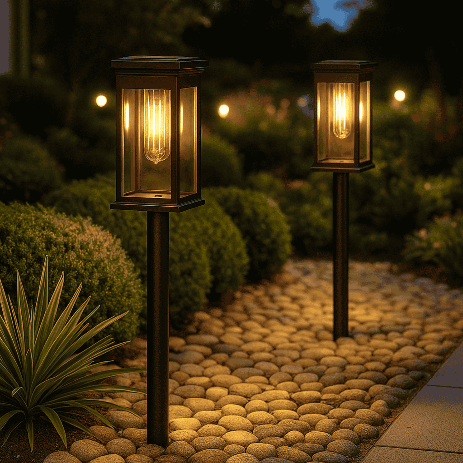 Lampade Solari da Giardino LED Bianco Caldo Esterno