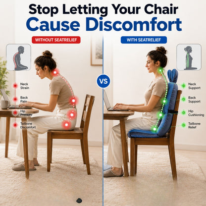 Ergonomic Coccyx Cushion — Charcoal Memory Foam Back Pain Relief 2