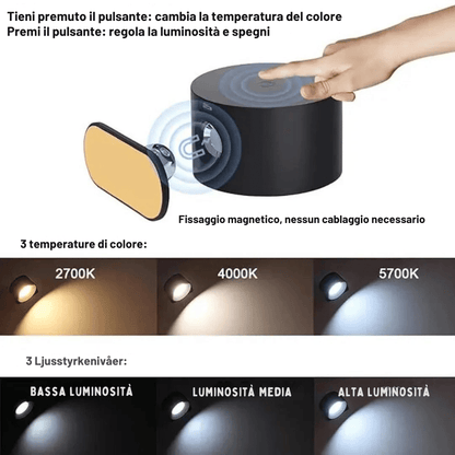 Oplaadbare Wandlamp Scandinavisch Ontwerp