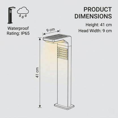 Moderne Zonne Tuinlamp in Zwart | Aanpasbare Buitenverlichting
