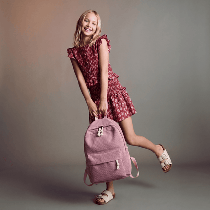 Corduroy Backpack School & Laptop 14" — 6 Colors Vintage Style 2