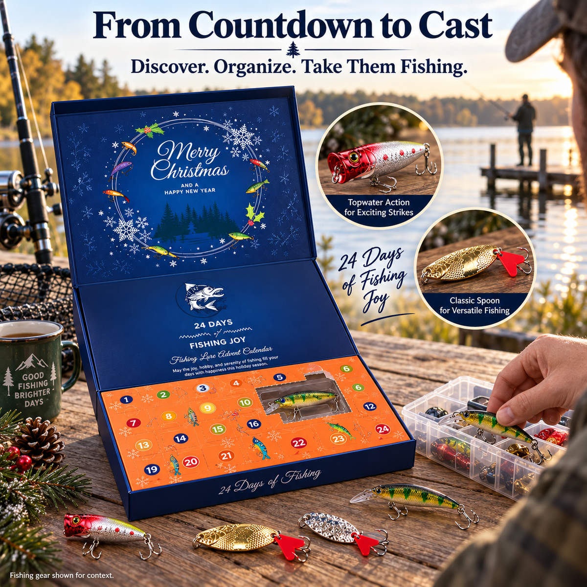 Fishing Advent Calendar 2026 — 24 Surprise Lures for Christmas 2