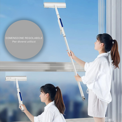 Elektrische Ruitenwisser 3 in 1 met Telescopische Handgreep en Geïntegreerde Spray