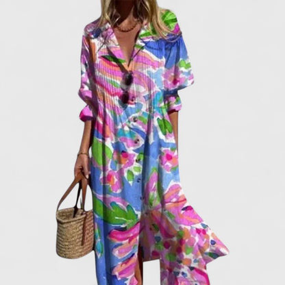 Vestito Boho Elegante da Donna Fantasia Colorata