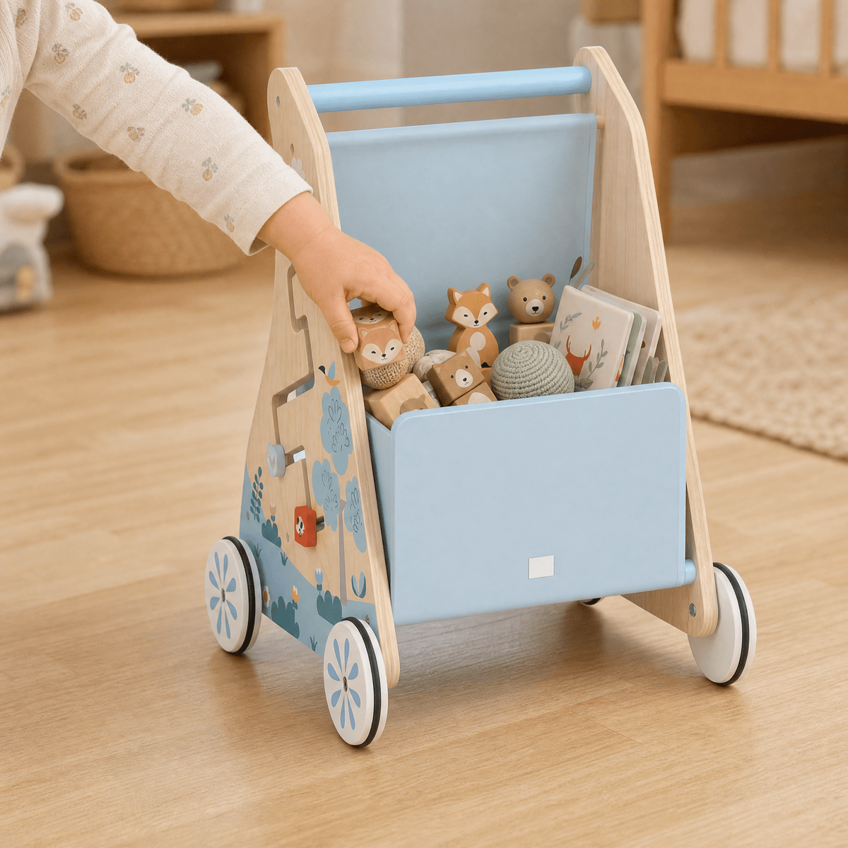 Wooden Baby Walker with Activity Panel — Ages 1–3 Years 4