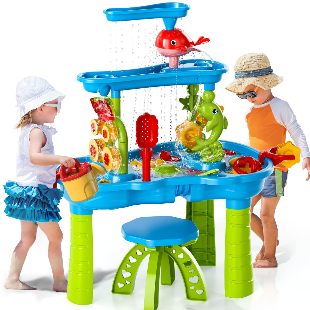 Tavolo Sabbia e Acqua per Bambini con 15 Accessori