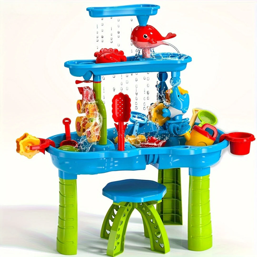 Tavolo Sabbia e Acqua per Bambini con 15 Accessori